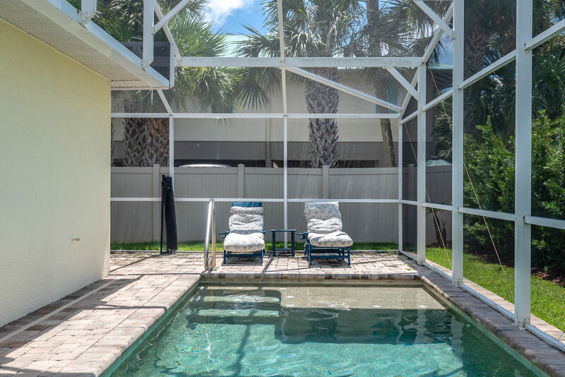 Pool & screened lanai — the Lighthouse, New Smyrna Beach